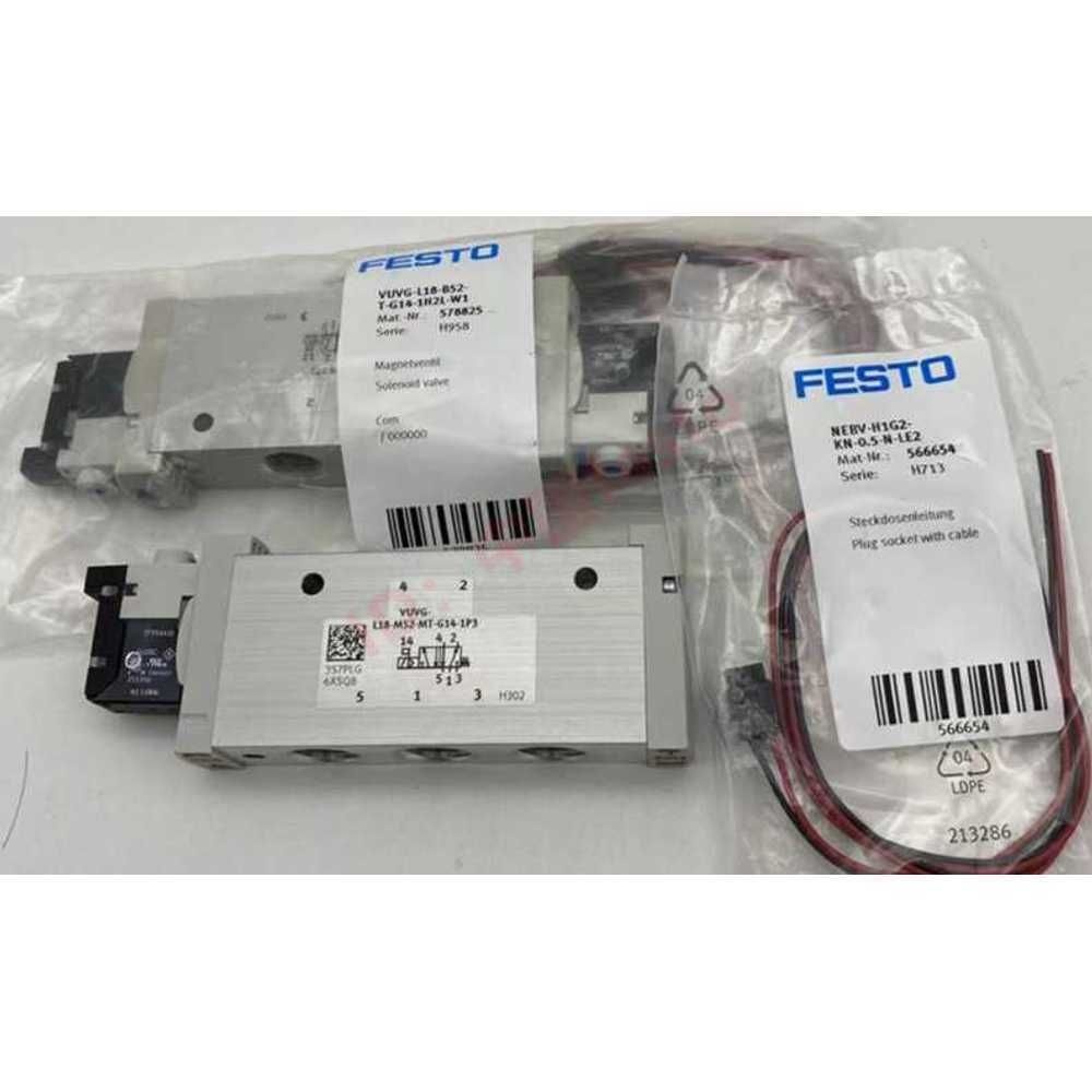 [해외] FESTO 공압 솔레노이드 밸브 VUVG-L18-B52-T-G14-1H2L-W1 578825