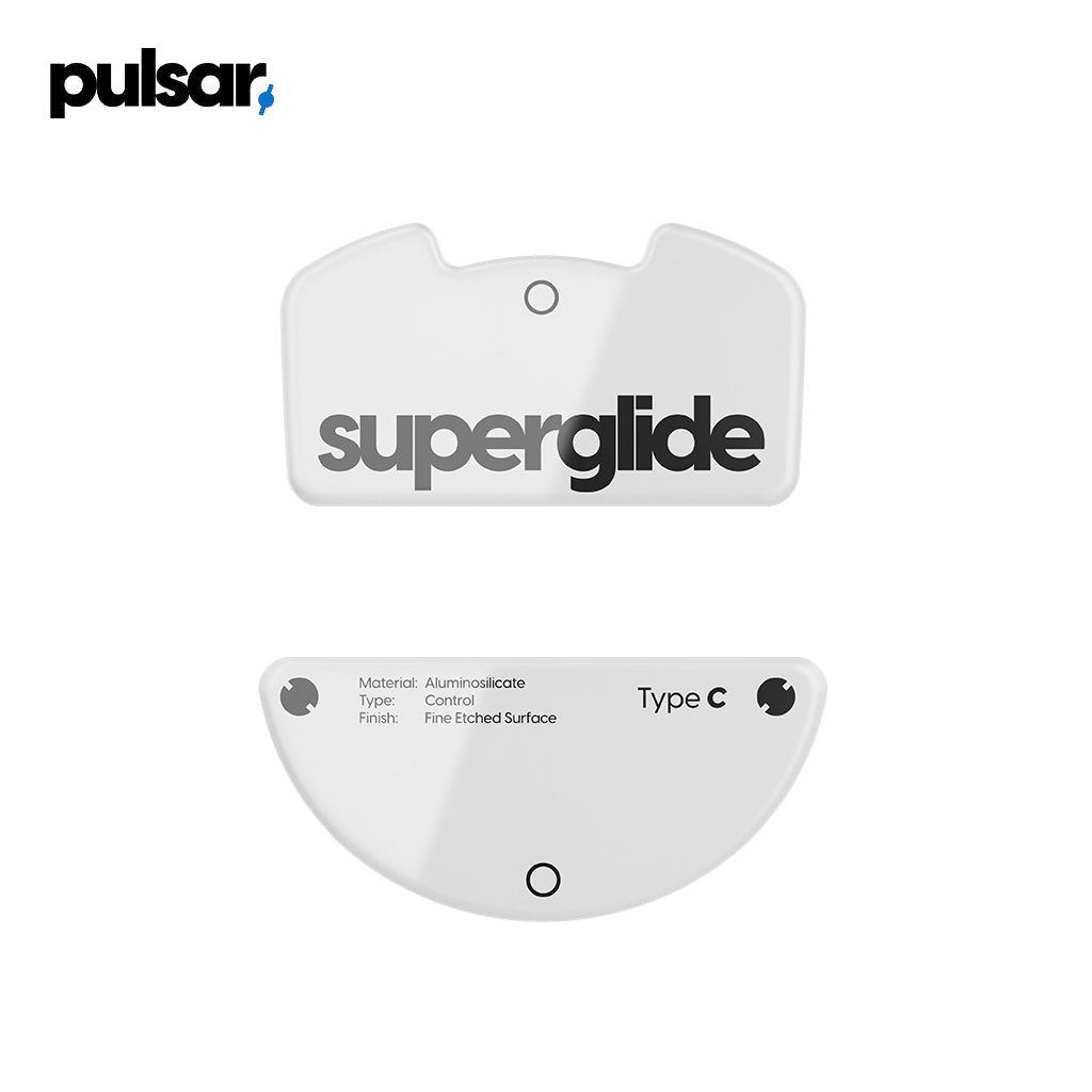 펄사 레이저 바이퍼 V3 PRO 타입-C 화이트 슈퍼글라이드 유리 마우스피트 Superglide Type-C White