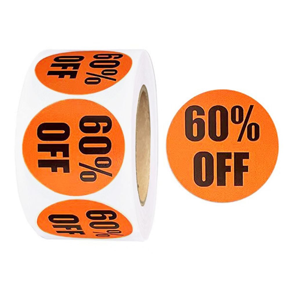 수입제품 컬러 DC 라벨 에누리 60프로 스티커 원형 1롤 500매