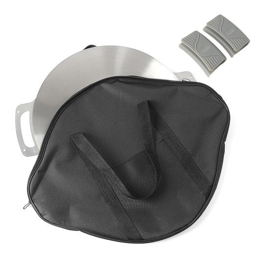 도매토피아 만능큐 스텐 그리들 30cm 손잡이 가방포함 구이팬