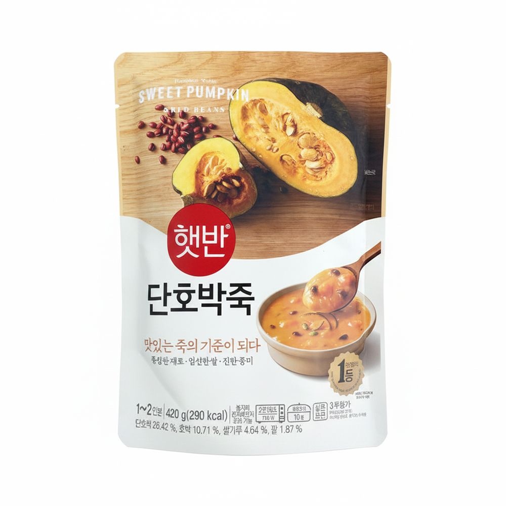 비비고죽 CJ 햇반 단호박죽 420g x 10개