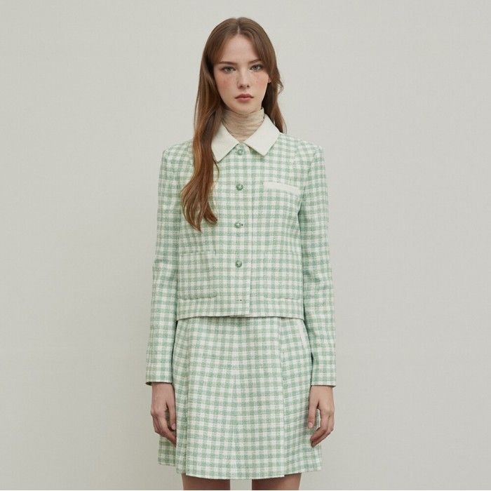 나이스클랍 배색 카라 자켓 N241MWJ251