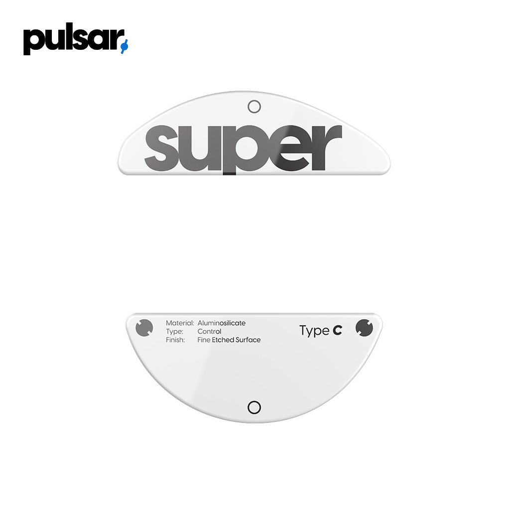 펄사 X3 LHD 시리즈 타입-C 화이트 슈퍼글라이드 유리 마우스피트 Superglide Type-C White