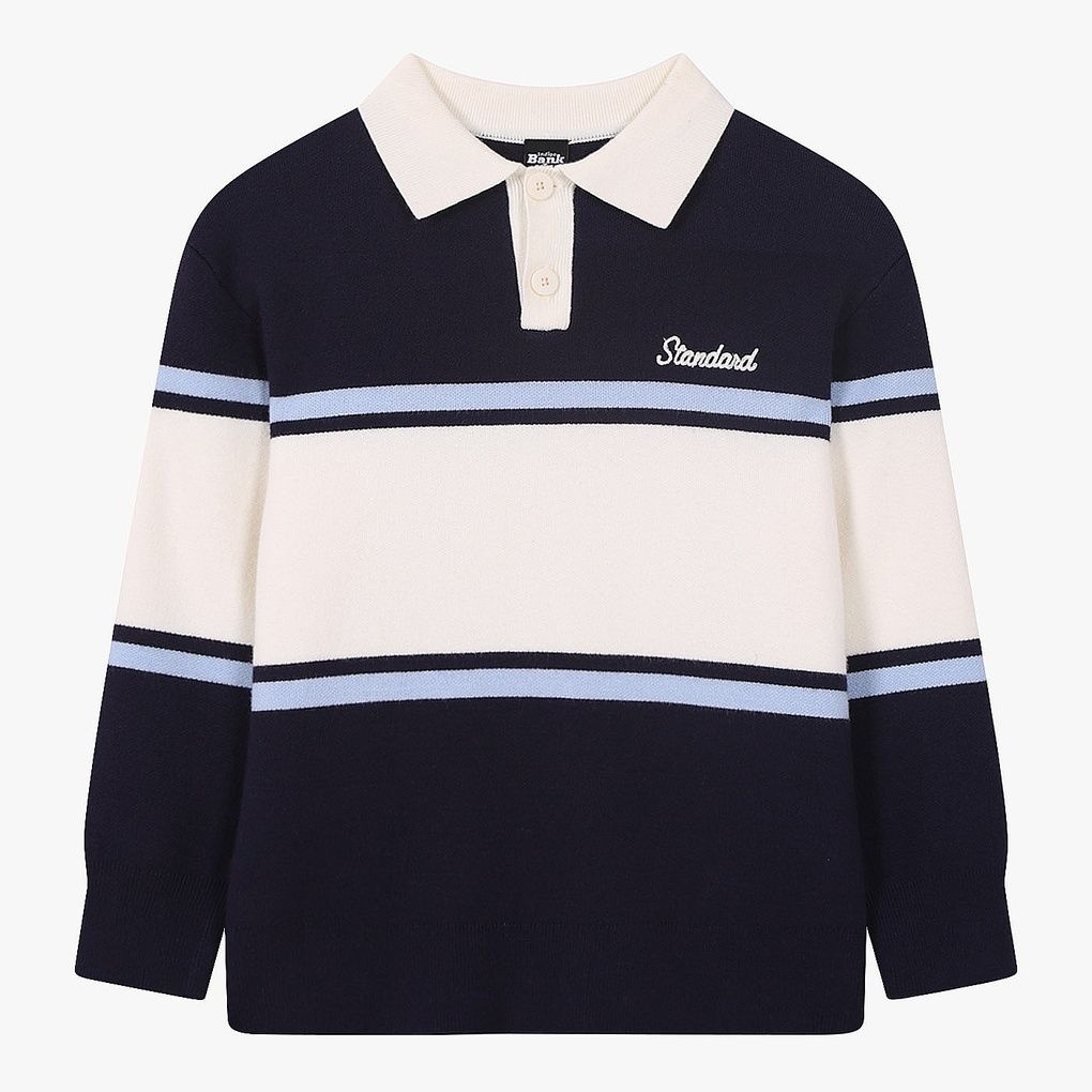 [롯데백화점] 인디고뱅크 키즈 스트라이프 카라 스웨터 IKKA26101 LE1220794849
