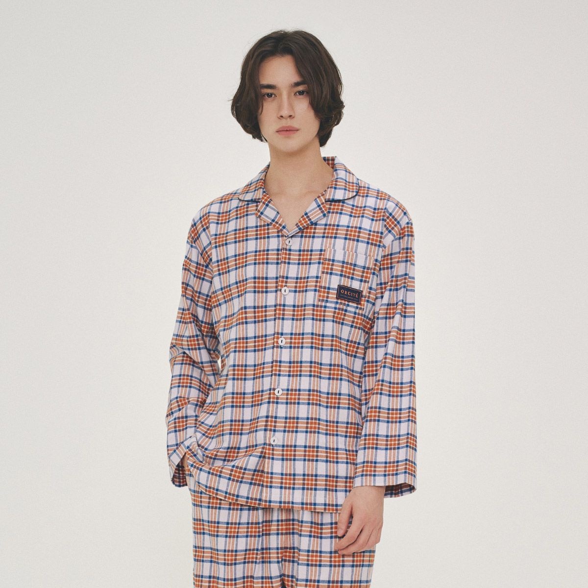 [롯데백화점] 오르시떼 남성 G122 드림스케이프 긴소매 파자마 세트 OR25WMGEG122 LE1220779433