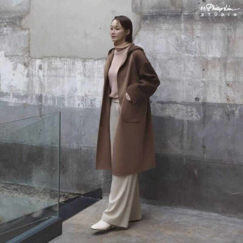 UnKnown 3.1 필립림 스튜디오 니트레이어드 캐시미어울 블렌딩 롱코트1002673
