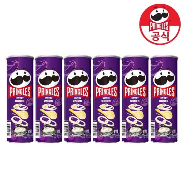 켈로그 [켈로그] 감자칩 프링글스 스윗 어니언맛 100g x 6개