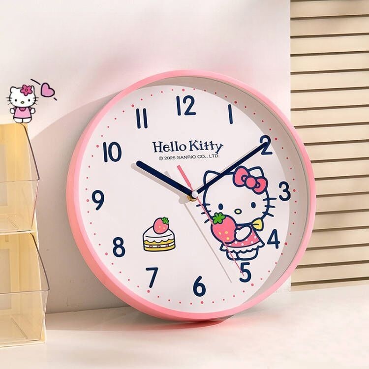 캐릭터디테일 비주얼포인트 헬로키티 무소음 벽시계 인테리어