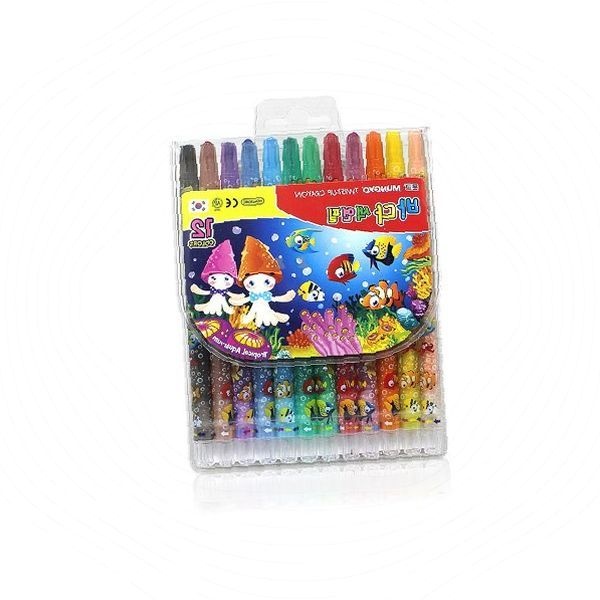 바다 캐릭터 색연필 돌려쓰는 트위스트 아동 미술용품 색칠놀이 그리기 도구