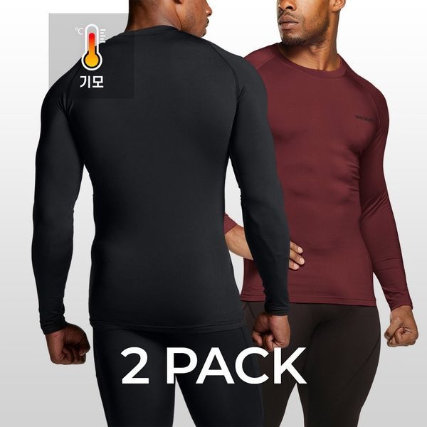 TESLA  [하프클럽]테슬라 기모 내의 내복 언더레이어 라운드 긴팔 2팩 TM-YUD40