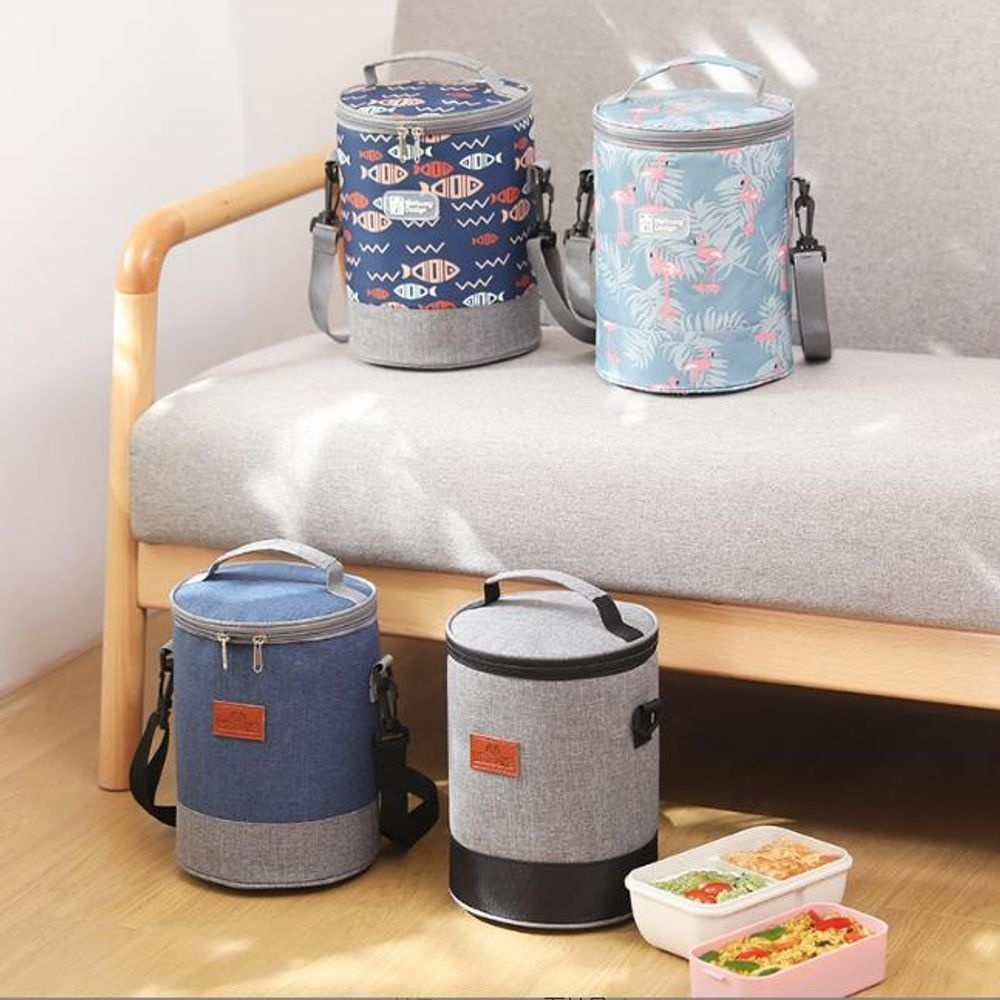 키밍 원형 도시락가방 보온백 보냉백 캥핑 토트백  WB30548