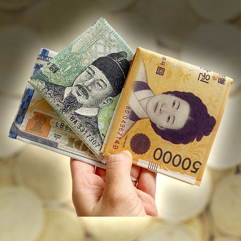 다주소협력업체 프린트 지폐 현찰 라운딩 골프지갑 용돈봉투 3types  WB618CB