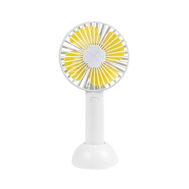 [HICKIES]안전한 저소음 대용량 휴대용 무선 핸디선풍기 클로버  W9CBBC1