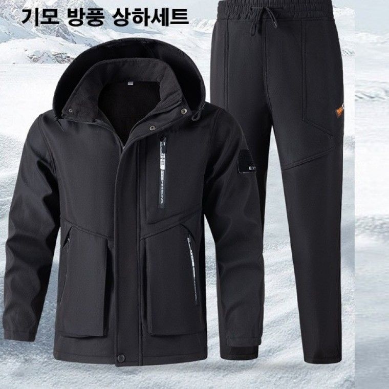 디아코니아 중국 OEM 겨울 기모 전술복세트 작업복 사하세트 방풍 방수 근무복