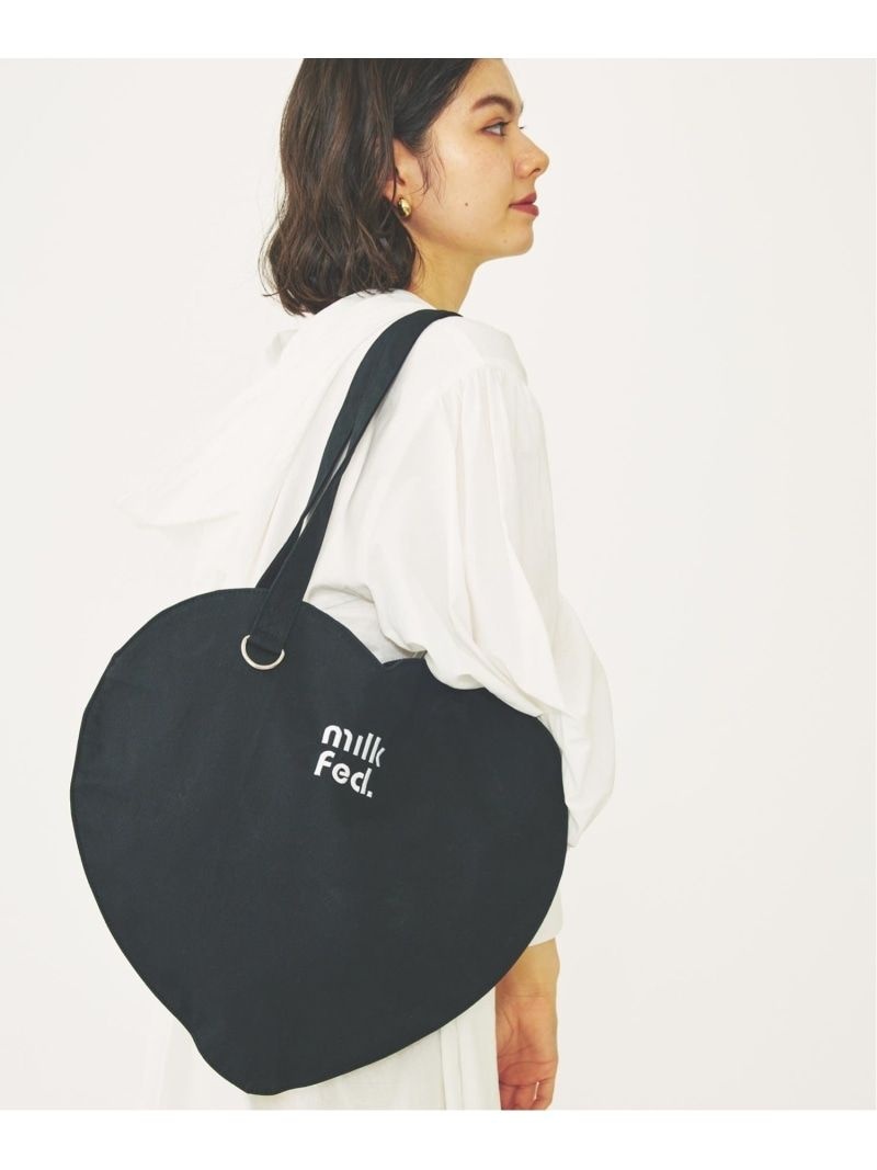 [해외] 하트 모양 토트백 밀크페드 가방 네이비 블랙 레드【배송료 무료】[Rakuten Fashion]492558