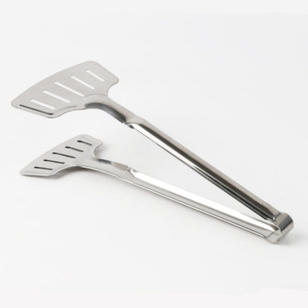 (주)코카코 스텐 조리용 뒤집개 집게형 사각 터너 전뒤지개 철판구이 요리