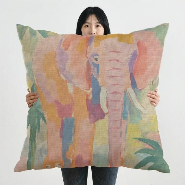 호앤미 거실 그랜드 인테리어 대형 방석 쿠션커버 60x60 70x70 80x80  핑크엘리 Edition 2511