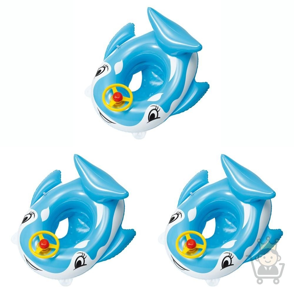 [MBMARKET][오늘출발] 마켓보스야 돌고래 보행기 튜브 블루 물놀이용품 유아용튜브 수영장