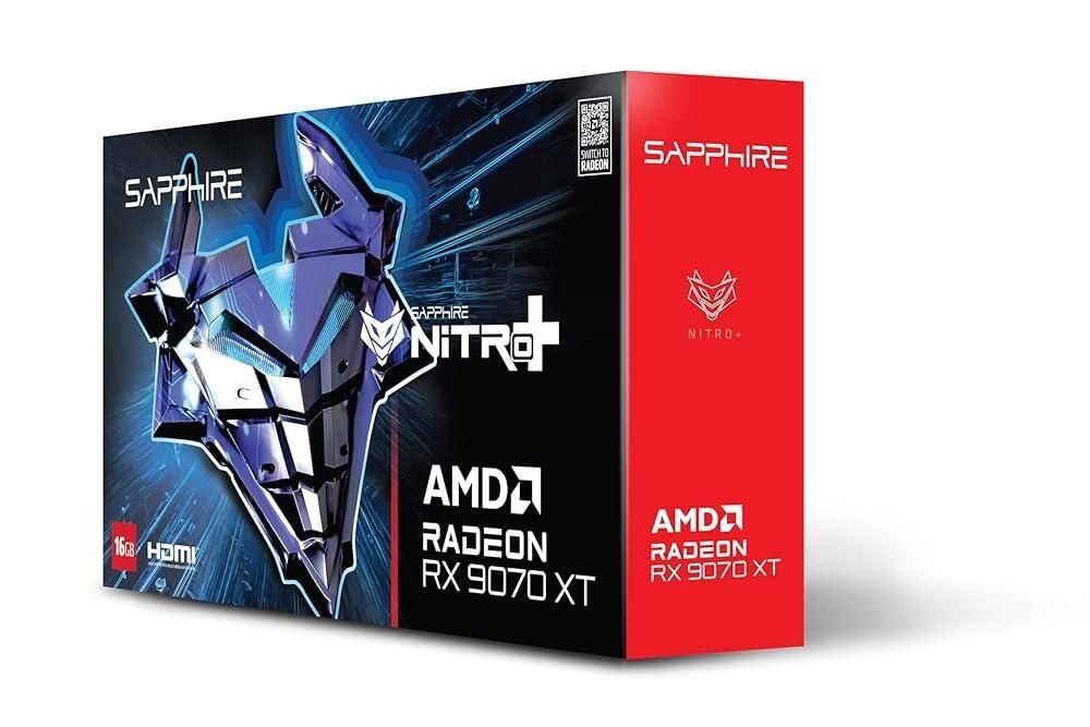 [해외] Sapphire Nitro+ AMD Radeon™ RX 9070 XT Gaming OC 16GB Dual HDMI/Dual DP 16 기가바이트