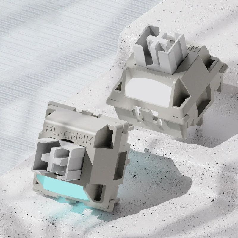 [해외] FL cmmk 키보드 축 부품 조용한 회색 스노우 스위치 본체 가벼움 소음 스위치 POM+