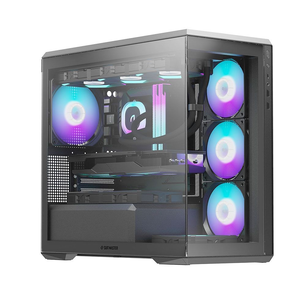 앱코 앱코 U3000M 갤러리 미니 리버스 ARGB BTF 미니 타워 케이스 블랙