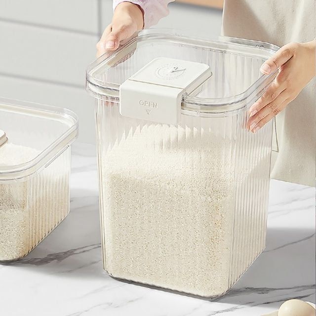 컴팩트쌀통 밀폐용기 쌀벌레방지 방습 신선 밀폐보관 날짜표시 쌀통 10kg_woc_0104