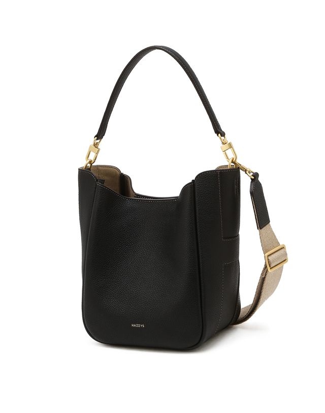 [롯데백화점] 헤지스 ACC [H-BAG]시그니처 H 블랙 레더 토트겸 숄더백 M HIBA6E325BK LE1220775156