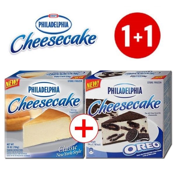 필라델피아 필라델피아 1+1 치즈케이크 골라담기 플레인/오레오 선택