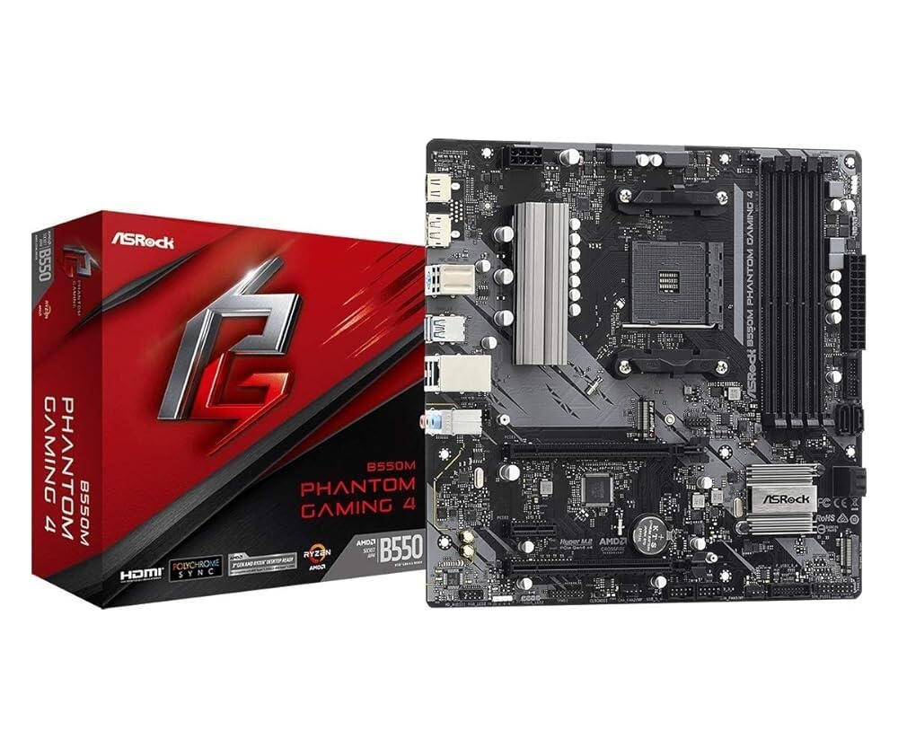 애즈락 [해외] ASRock AM4 AMD B550 SATA 6Gb/s 마이크로 ATX 마더보드 모델 B550M 팬텀 게이밍 4 321416