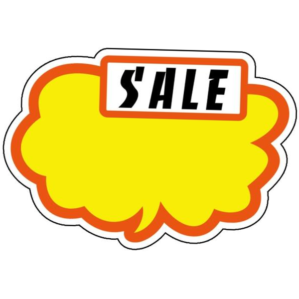 할인행사 POP카드 구름모양 SALE 6매입 상품 안내 PC-2207