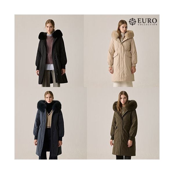 유로모피(OEM) 유로컬렉션 [유로컬렉션] 초특가 사가폭스퍼 래빗 풀스킨 구스다운 롱코트  _637987
