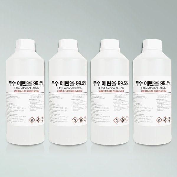 크로바 무수에탄올 99% 소독용 알콜 에틸 알코올 1LX4