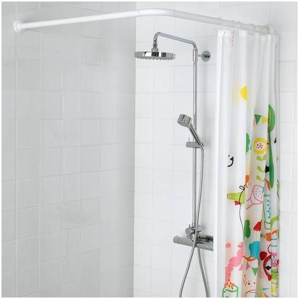 이케아 이케아 비카른 샤워커튼봉 화이트 길이(90-160) cm