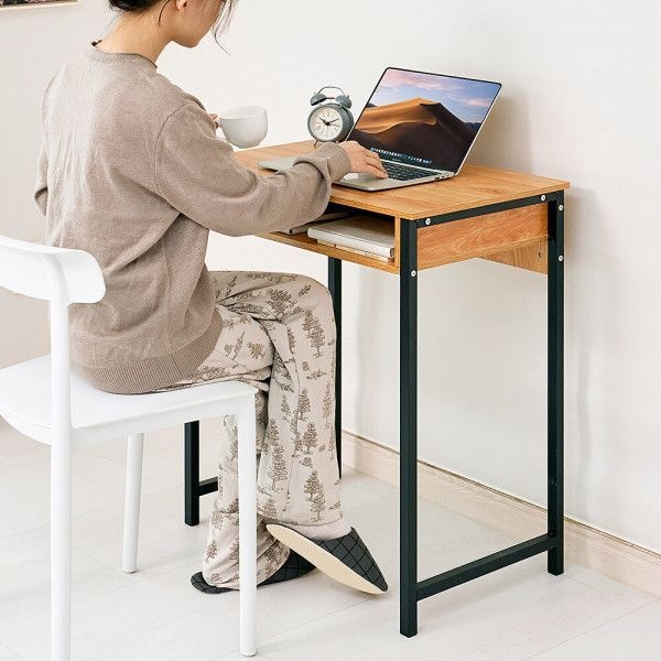 (리퍼브30%할인) 컴퓨터 책상 조립식 미니 게이밍 테이블 1인용 학생 사무용 서재 노트북 전면 일자형 -심플