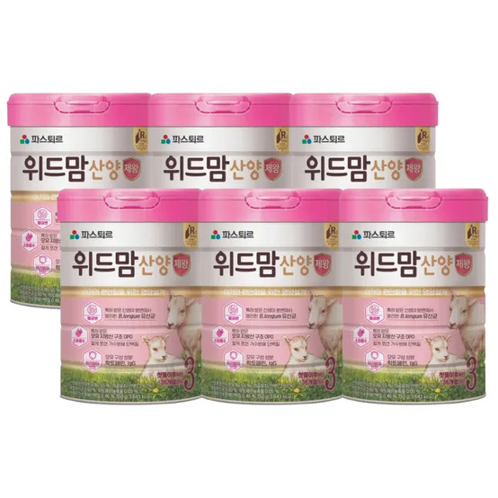 파스퇴르 위드맘 산양 제왕 3단계, 750g 6캔