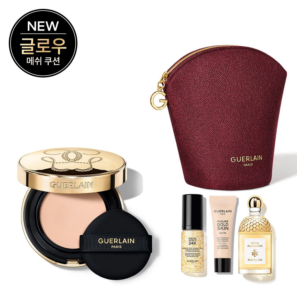 [선출시/3종+파우치증정]NEW 빠뤼르 골드 스킨 메쉬 쿠션 세트