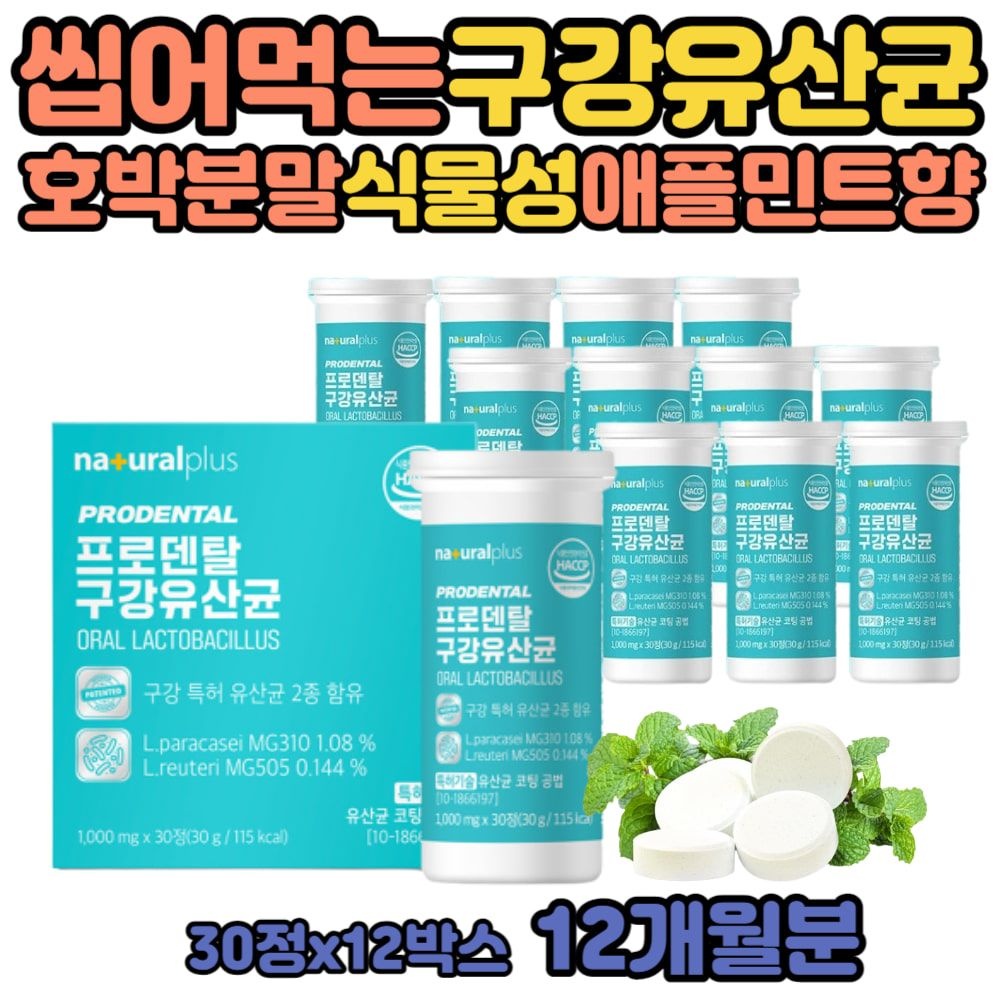 구강프로바이오틱스 직장인 입안 유산균 녹여 씹어 먹는 프로바이오 틱스 남자 여자 수험생 자일리톨 플란타럼