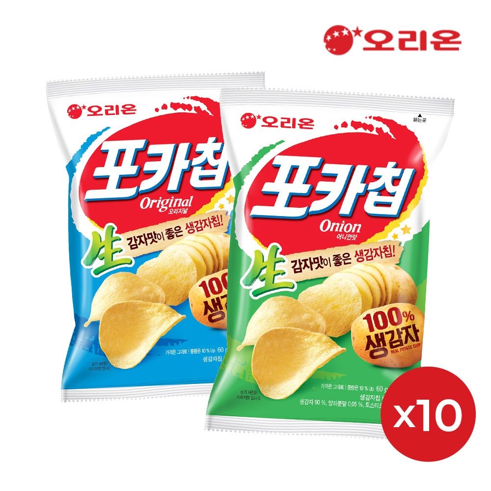[오리온][딜크릿] 삼성월렛전용 오리온 포카칩 어니언(66g)x10+오리지널x10 : 롯데ON