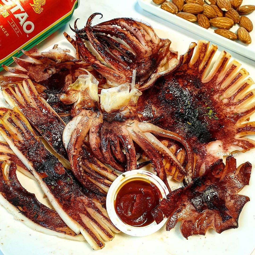 [롯데온] 원양산 반건조 오징어 피데기 파지 1kg