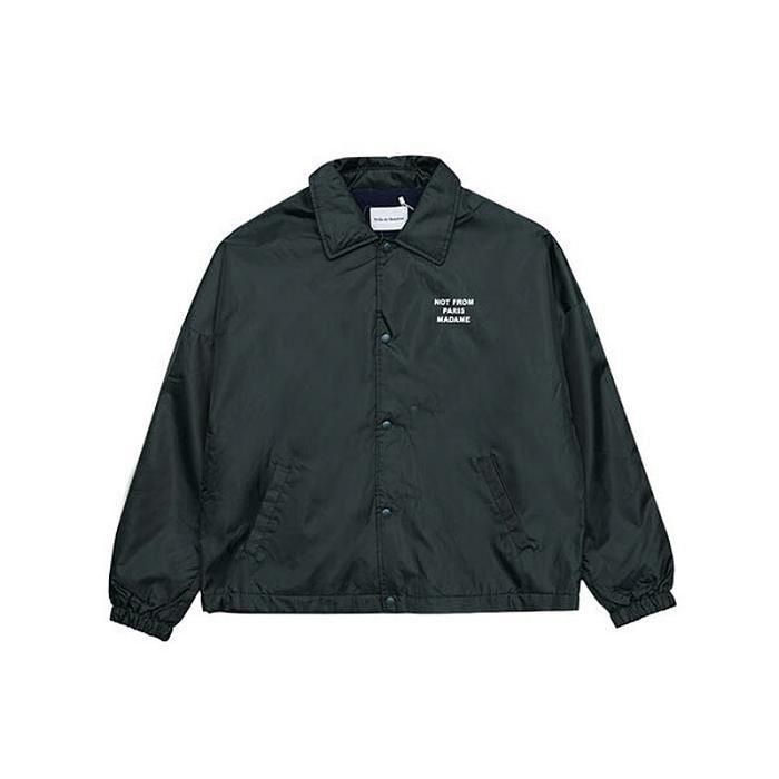 드롤 드 무슈 / 병행수입 [드롤드무슈]드롤드무슈 남성 LE VESTE POLAIRE 슬로건 카라 자켓 카키 CJT158-PA010-KK