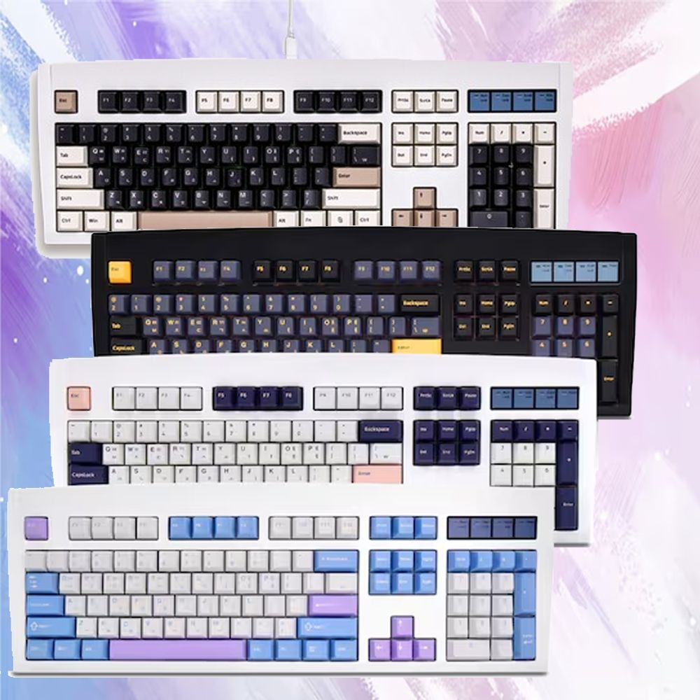 큐센 DT35 104 8K 풀윤활 가스켓 유선 기계식 키보드 사무용 크림치즈