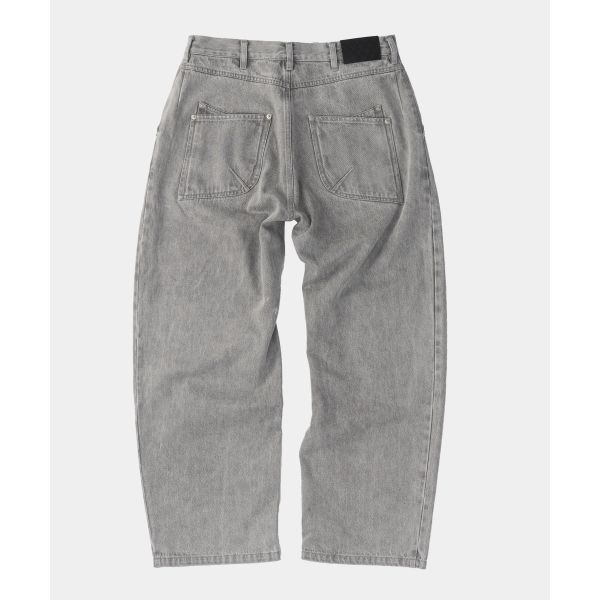 슬로우애시드 SLOW ACID 아웃심 커브드 데님 팬츠 그레이 S25FDP03GY 2837756