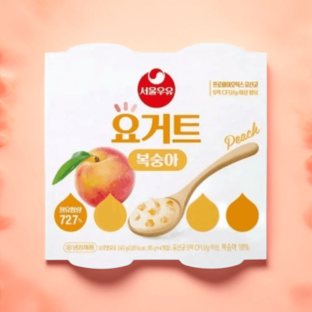 서울우유 요거트 복숭아맛 85g 24개 대용량 아이들 디저트 간식