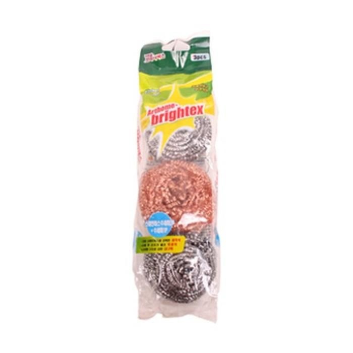 스테인레스수세미2P+수세미1P 아트홈 브라이텍스