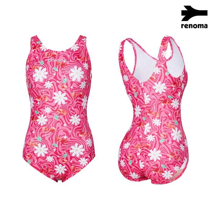 (주)모다이노칩 천안아산점 [레노마수영복]여성 체리플라워 U백 원피스수영복 레드RN-LS2E808-RD_CA