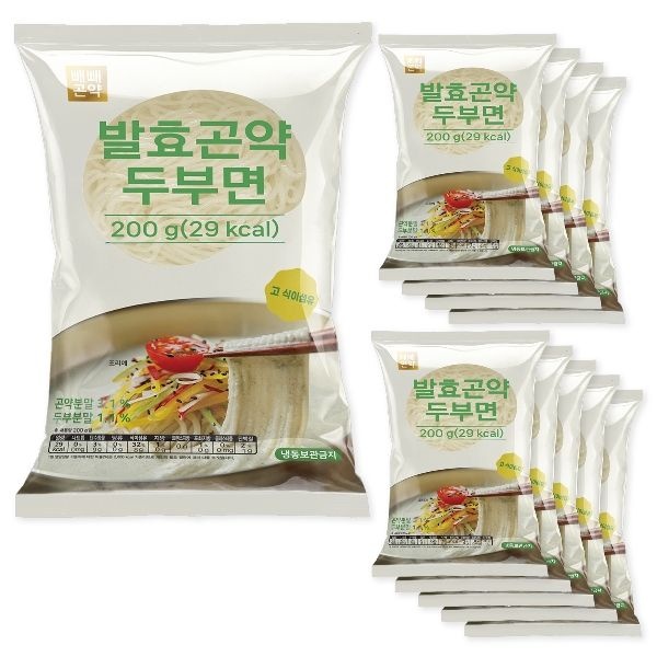 빼빼곤약 발효곤약두부면 200g*10팩