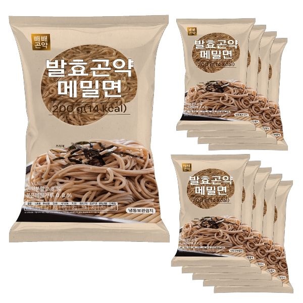 빼빼곤약 발효곤약메밀면 200g*10팩
