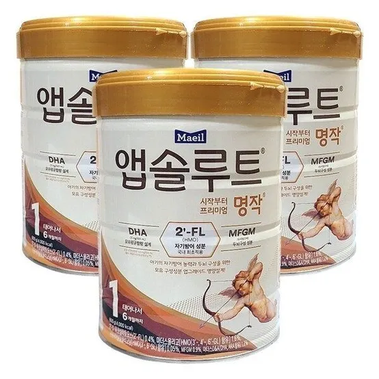 앱솔루트명작 분유 1단계(800g x 3캔)