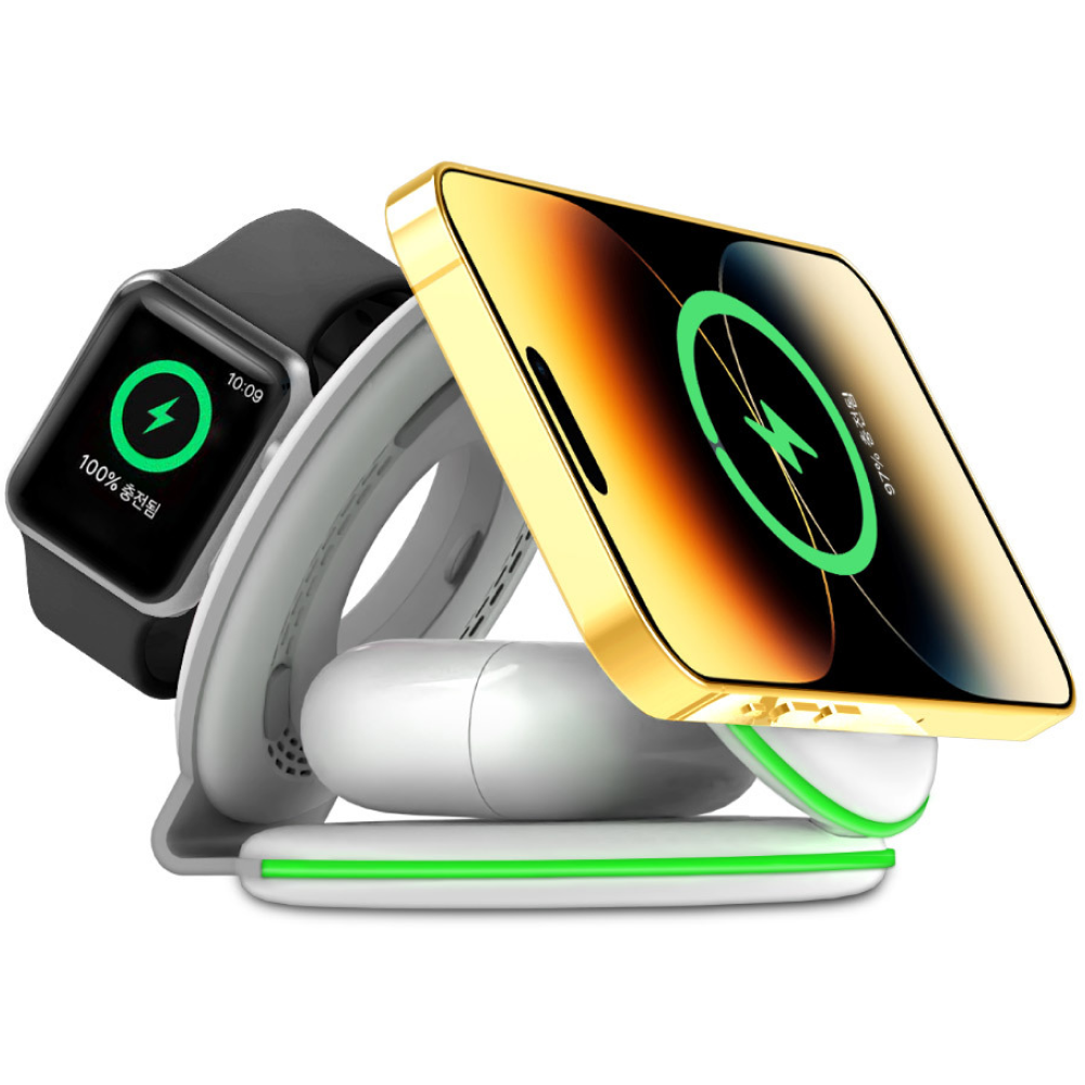 멀티 맥세이프 충전기 고속 접이식 아이폰 무선충전기 애플워치