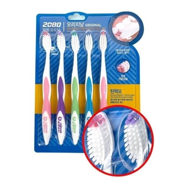 2080덴탈클리닉오리지날탄력모칫솔5입8858
